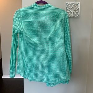 J. Crew gingham long sleeved shirt